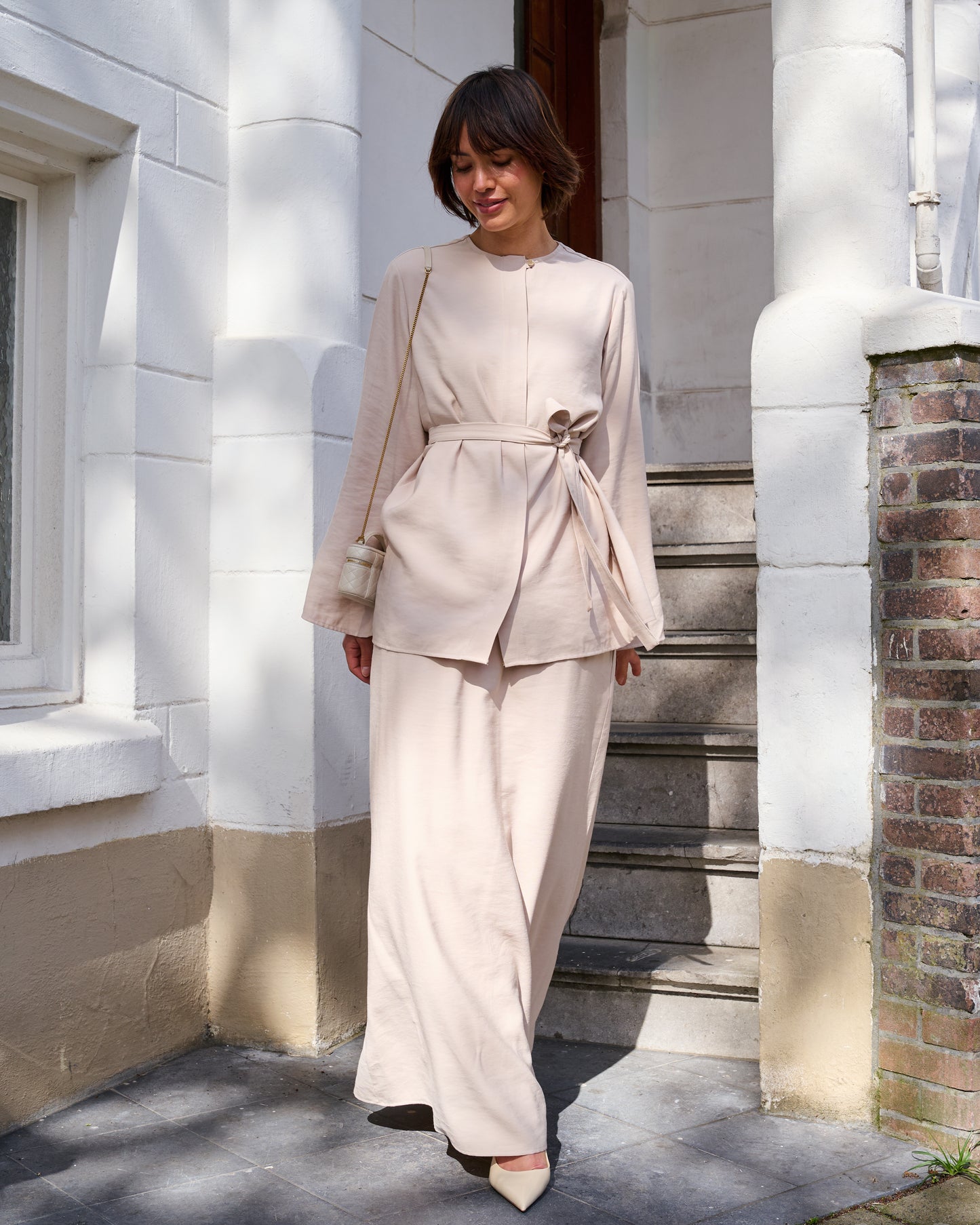 Soft Skirt Set Beige